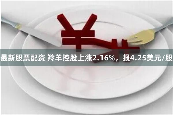 最新股票配资 羚羊控股上涨2.16%，报4.25美元/股